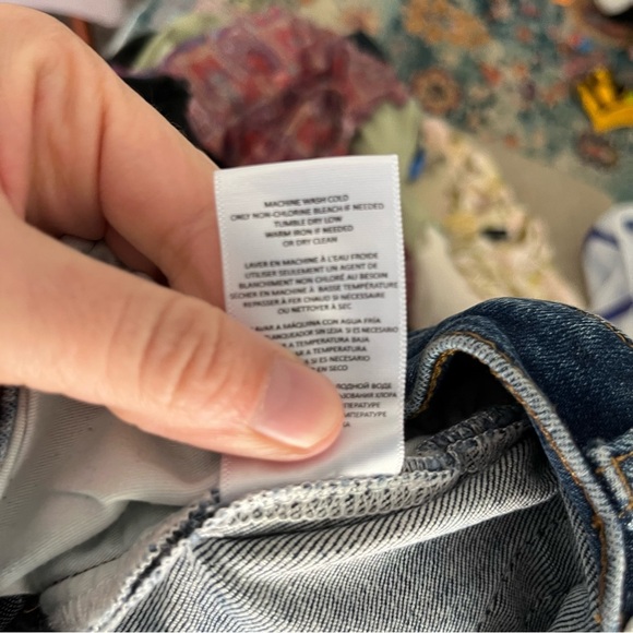 Re/Done Jeans Women's 31 Mid-Rise Stove Pipe Royal Fade - Picture 8 of 9